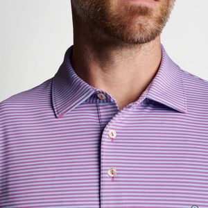 Peter Millar blue purple striped summer comfort shirt sz XXL
